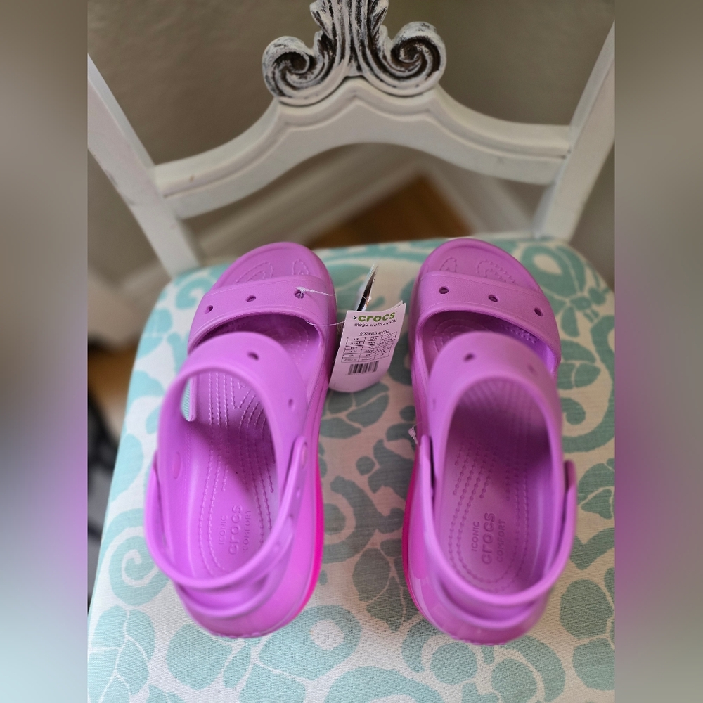 CROCS Women's Purple Sandals - Picture 4 of 6
